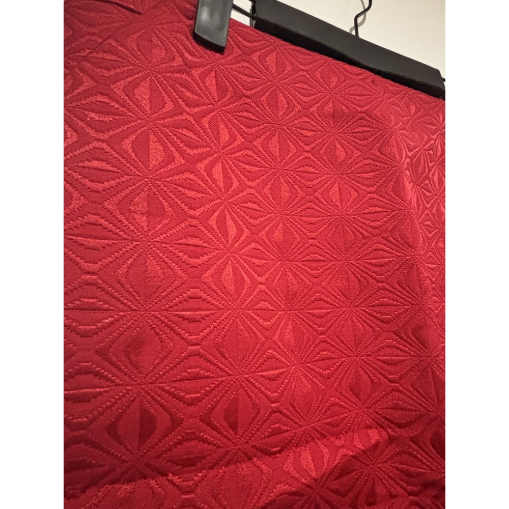 The Limited Petite Skirt Womens 6P Red Textured Jacquard Pencil Lined Office - Picture 2 of 11